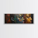 Vibrant African Art Tribal Art Décor Golden Tones Minimalist Decor Rustic Wall Art Original Painting Unique Gift Idea