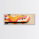 Vibrant Pop Art Skateboard Canvas Print - Abstract Graffiti Wall Art, Retro Colorful Teen Room Decor, Urban Bedroom Accent Piece