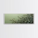 Nature-Inspired Sage Green Framed Canvas Print – Sage Green Wall Art, Botanical Prints, Minimalist Art, Bedroom Art, Wabi Sabi Art