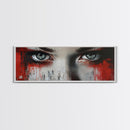 Moody Abstract Canvas Print Framed, Dark Romance Painting Wall Art, Unique Portrait Artwork Gift Idea Modern Home Decor Accent