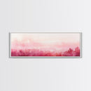 Light Pink Canvas Print Abstract Landscape Painting Horizontal Pastel Minimalist Boho Living Room Art Wabi Sabi Modern Wall Decor