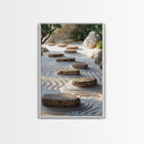 Zen Garden Path Canvas Print Minimalist Zen Wall Art Wabi Sabi Decor Zen Inspired Artwork Rustic Decor Above Bed Wall Art
