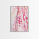 Pink Petals Canvas Print Abstract Floral Art Light Pink Dorm Wall Art Whimsical Art Minimalist Rustic Farmhouse Bedroom Decor Gift