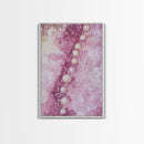 Pearlescent Beads Abstract Canvas Print Light Pink Wall Art Vertical Artwork Minimalist Decor Original Painting Bedroom Art