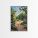 Serene GardenPath Canvas Print Southwest Wall Art Rustic Decor Above Bed Art Farmhouse Wall Art Gift Idea Landscape Painting