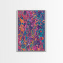 Psychedelic Swirls Abstract Framed Canvas Print Colorful Moody Art Sacred Geometry Wall Art Living Room Boho Decor