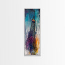 Fishing Net, nautical painting, ocean decor, rustic wall art, moody art, textured art, coastal decor, Canvas Print