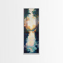 Forest Glow, Joshua tree art, wildflower painting, botanical prints, landscape painting, Framed Canvas Print, vertical wall art