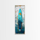 Ocean Paddle, nautical painting, coastal decor, framed canvas print, seascape painting, above bed wall art, rustic art, surf wall art