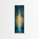 Moody Forest, pine tree art, landscape painting, dark romance painting, nature wall art, forest at dusk painting