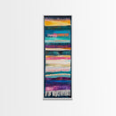 Textile Abstract, Colorful Patterns, Woven Design, Framed Canvas Print, Moroccan wall art, geometric wall art, boho art, vibrant art