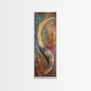 Rustic Horn, Earthy Tones, Abstract Nature, Canvas Print, southwest wall art, rustic wall art, boho art, wabi sabi art