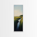 Marsh landscape, marsh painting, coastal decor, framed canvas print, extra wide art, original painting, above couch art