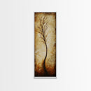 Minimalist Tree, birch tree painting, rustic wall art, farmhouse art, wabi sabi wall art, framed canvas print, vertical wall art