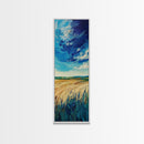 Prairie Storm, landscape painting, framed canvas print, moody art, rustic wall art, southwest wall art, extra wide art, boho art