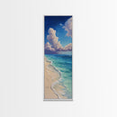 Beach Painting, Coastal Landscape Art, Ocean Waves, Nautical Wall Art, Seascape Painting, Canvas Print, Coastal Decor, Gift Idea