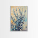 Sage Green Art, Botanical Wall Decor, Nature-Inspired Art, Minimalist Art, Living Room Wall Art, Framed Canvas Print, Rustic Decor