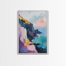 Ireland painting, coastal decor, framed canvas print, landscape painting, nautical painting, blue and green wall art, gift idea
