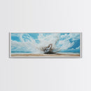 Ocean Wave Explosion Framed Canvas Print Coastal Wall Art, Beach Painting, Modern Seascape, Large Wall Decor, Living Room Artwork