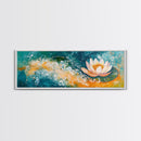 Abstract Water Lily Art, Dreamy Floral Painting, Tranquil Zen Home Decor, Serene Botanical Wall Art, Modern Living Room Artwork