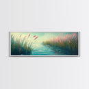 Tranquil Marsh Art Canvas Print Coastal Landscape Wall Decor Nature Inspired Painting Pastel Home Accent Bedroom or Bathroom Wall Art