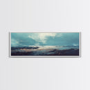 Moody Ocean Canvas Print Coastal Seascape Art, Abstract Blue Water Painting, Home Decor, Living Room Wall Art, Ocean Wall Art