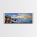 Sunset Coastal Escape Canvas Print, Scenic Ocean Landscape, Nature Wall Art, Beach House Decor, Vibrant Art, Living Room Art
