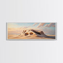 Surreal Beach Sand Formation Canvas Print, Coastal Nature Wall Art, Modern Ocean Landscape Painting, Minimalist Seascape Bedroom Decor