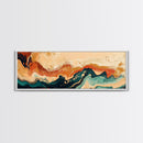 Earthy, Abstract, Swirl, Texture, Framed Canvas Print, Boho Wall Art, Warm Tones Painting, Living Room Decor, Modern Aesthetic