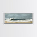 Stormy, Waves, Ocean, Moody, Canvas Print, Coastal Art, Nautical Wall Decor, Living Room Artwork, Dark Beach Painting
