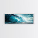 Turquoise Ocean Wave Canvas Print Coastal Photography Wall Art, Large Beach House Decor, Modern Living Room or Office Art, Gift Idea