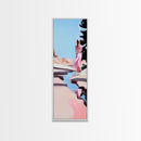 Woman, Sand Reflection, Dreamy Art, Canvas Print, Coastal Art, Minimalist Aesthetic, Soft Color Palette, Living Room Wall Art