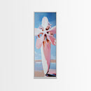 Pink Blossom Bloom, Soft Nature Art, Gentle Pastels, Tranquil Scene, Framed Canvas Print, Bedroom Wall Art, Botanical Decor