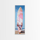 Surfboard Art, Beach Wall Decor, Coastal Living Print, Modern Summer Art, Minimalist Style, Framed Canvas Print, Ocean Lover Gift