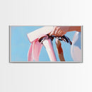 Fashion Statement, Bold Bangles, Modern Wall Art, Framed Canvas Print, Contemporary Home Decor, Minimalist Style, Chic Living Room Art