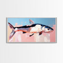 Floating Fish, Ocean Art, Underwater Canvas Print, Beach House Decor, Coastal Wall Art, Nature Inspired Art, Minimalist Wall Decor