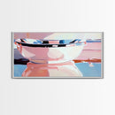 Reflections, Modern Bowl, Kitchen Wall Art, Minimalist Still Life, Pink Aesthetic, Framed Canvas Print, Abstract Home Decor, Pastel Art