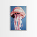 Jellyfish, Ocean Art, Coastal Wall Decor, Nautical Theme, Sea Life Painting, Beach House Art, Minimalist Art, Canvas Print