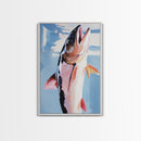 Fish, Realistic, Fishing Art, Lake House Decor, Wildlife Enthusiast Gift, Rustic Cabin Wall Art, Outdoor Theme, Framed Canvas Print