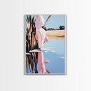 Marsh Reflection, Nature Wall Art, Serene Landscape, Boho Home Decor, Tranquil Aesthetic, Living Room Art, Canvas Print, Water Painting