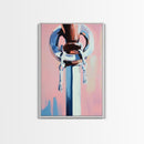 Anchor Close-Up, Marine Theme Art, Boho Coastal Wall Decor, Nautical Abstract Art, Framed Canvas Print, Minimalist Ocean Home Decor