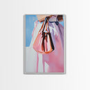 Fashion Purse, Chic Modern Decor, Feminine Aesthetic, Trendy Wall Art, Fashion Illustration, Canvas Print, Framed Canvas Print
