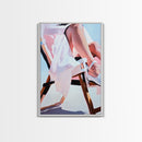 Relaxing Moment, Summer Vibes, Elegant Legs, Canvas Print, Feminine Art, Minimalist Aesthetic, Bedroom Wall Art, Chic Modern Decor