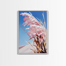Windblown Grass, Beach Prairie Art, Coastal Breeze Print, Framed Canvas Print, Neutral Minimalist Decor, Modern Nature Wall Art
