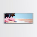 Desert Bloom, Minimalist Landscape, Soft Pastel Art, Tranquil Nature Scene, Canvas Print, Living Room Wall Art, Modern Boho Decor