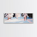 Snowy Forest, Winter Scene, Tranquil Beauty, Framed Canvas Print, Cozy Wall Art, Christmas Home Decor, Minimalist Winter Artwork