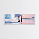 Fashion Walk, Chic Modern Art, Feminine Aesthetic, Pastel Wall Decor, Dreamy Reflections, Stylish Home Design, Framed Canvas Print