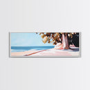 Beach Horizon, Coastal Escape, Tranquil Ocean Art, Seaside Aesthetic, Relaxing Home Decor, Bohemian Summer Vibes, Canvas Print