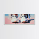 Bohemian Sandals, Chic Summer, Beach Vibes, Fashion Canvas Print, Bedroom Wall Art, Coastal Aesthetic, Trendy Boho Decor
