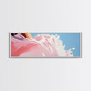 Abstract Floral Art, Soft Pink Flowers, Boho Home Decor, Minimalist Framed Canvas Print, Elegant Wall Art, Feminine Bedroom Painting